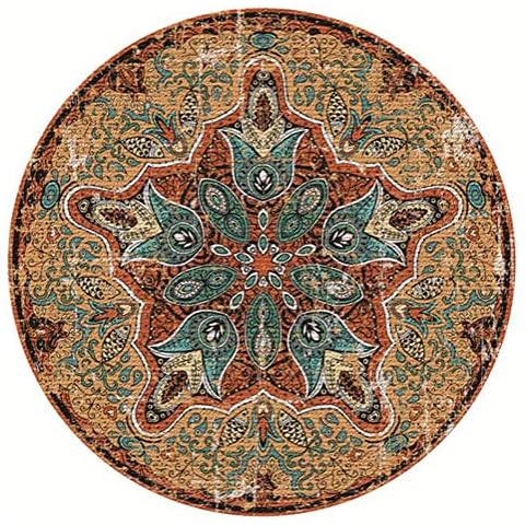 Icole Cotton Round Area Rug, 100CM Diameter Cover