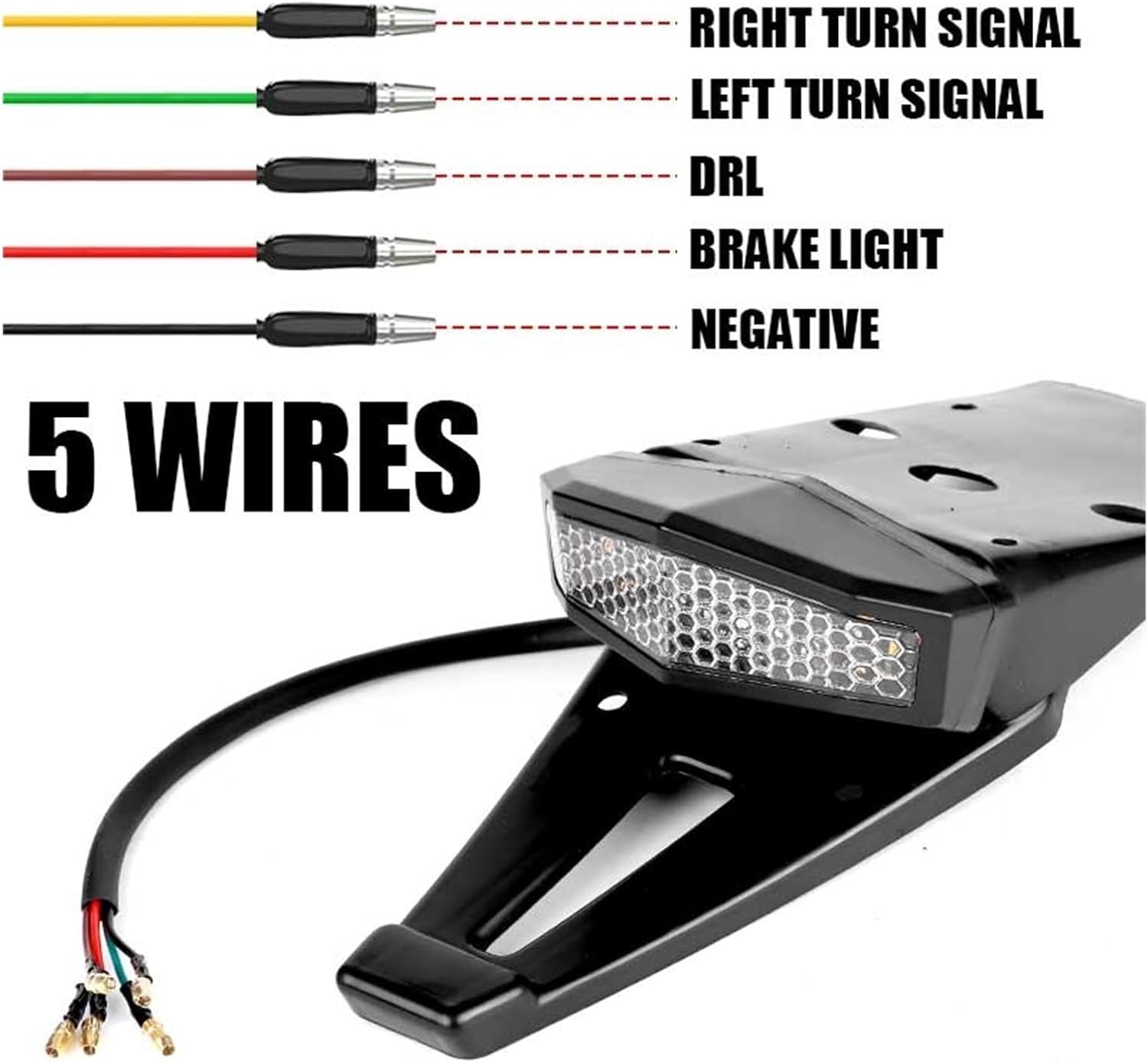 Fanale posteriore per moto Per Fuoristrada Per Sporco Fanale posteriore a LED per moto, luce freno DRL, luce di marcia, luce di segnalazione di stop, moto da Per Strada, luci