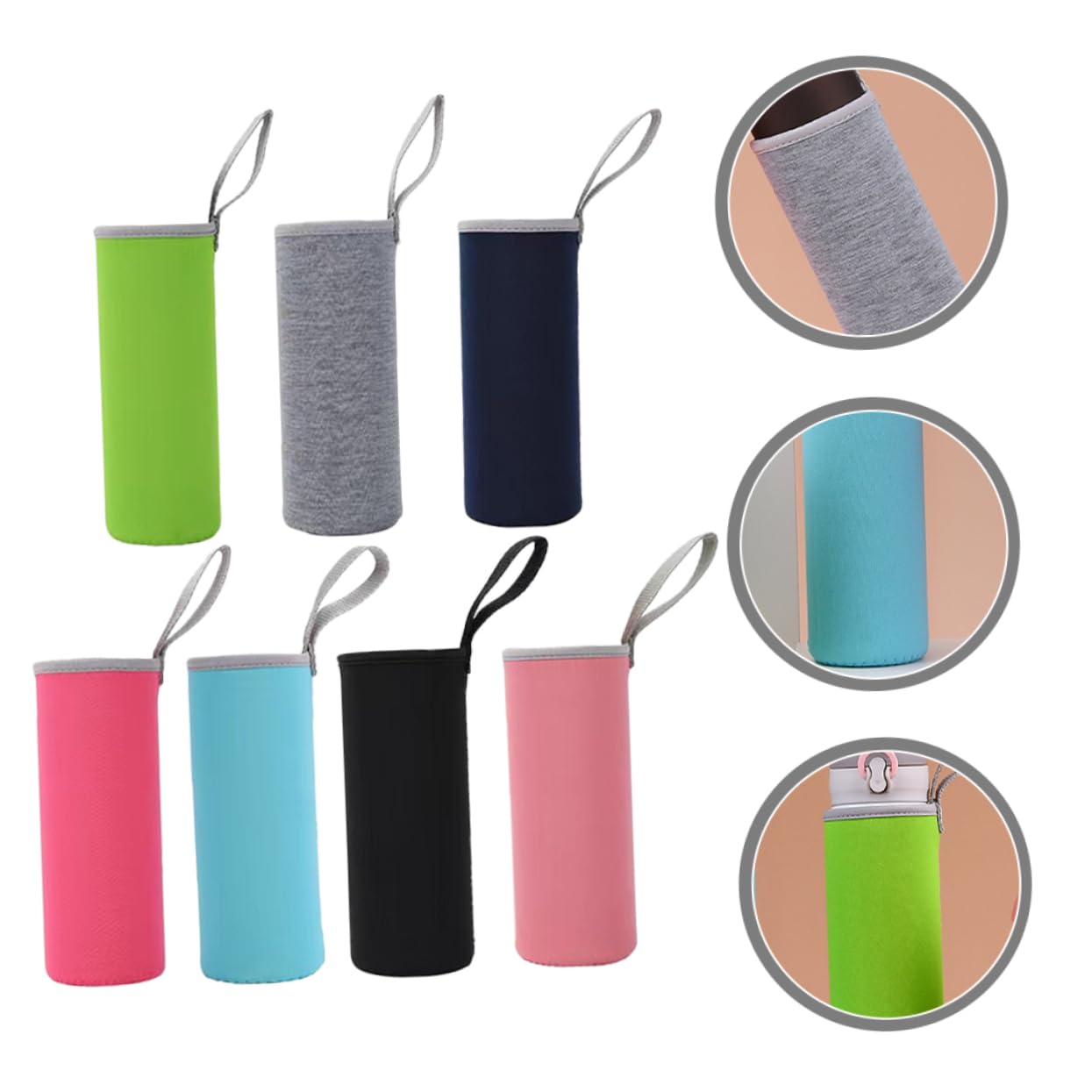 Cabilock Lot De 4 Housses Pour Bouteille D'eau 7 Couleurs 7 Pièces X 4
