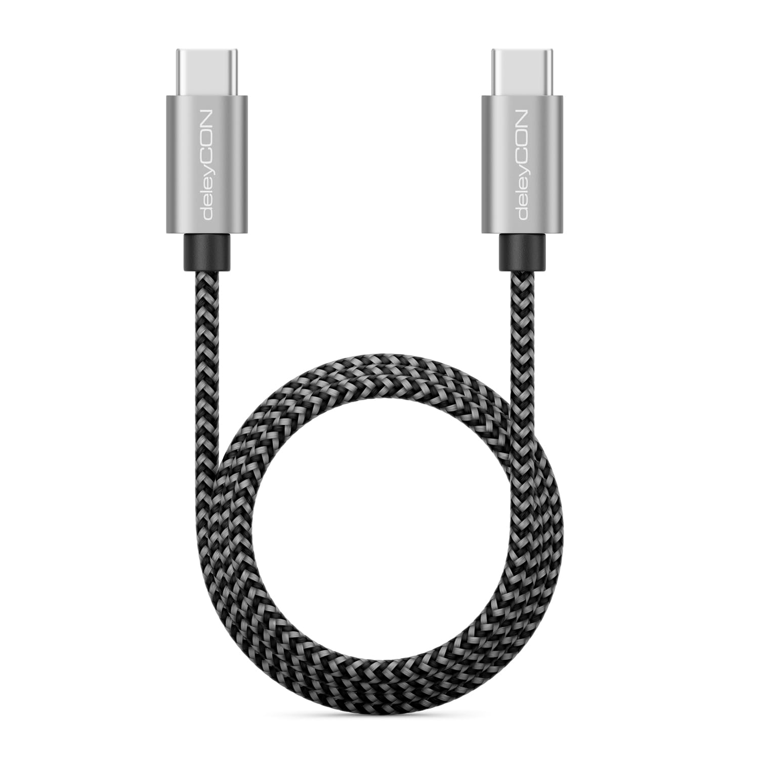 deleyCON Cavo USB C SET PD3.0 (60W Ricarica Rapida) 1x 0,5m 1x 1m 1x 2m Cavo di Ricarica USB-C a USB-C per iPhone 16 15 Pro Max Samsung Galaxy S24 S23 S22 Pixel iPad Pro MacBook Air Tablets Switch PS5