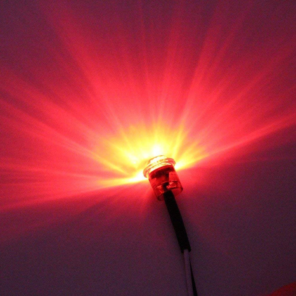 20 luces de marcador lateral redondas 12V, 3/4 pulgadas LED de luz indicadores laterales delanteros, indicador de luces de posición súper brillante para camión, remolque, furgoneta, autobús (rojo)