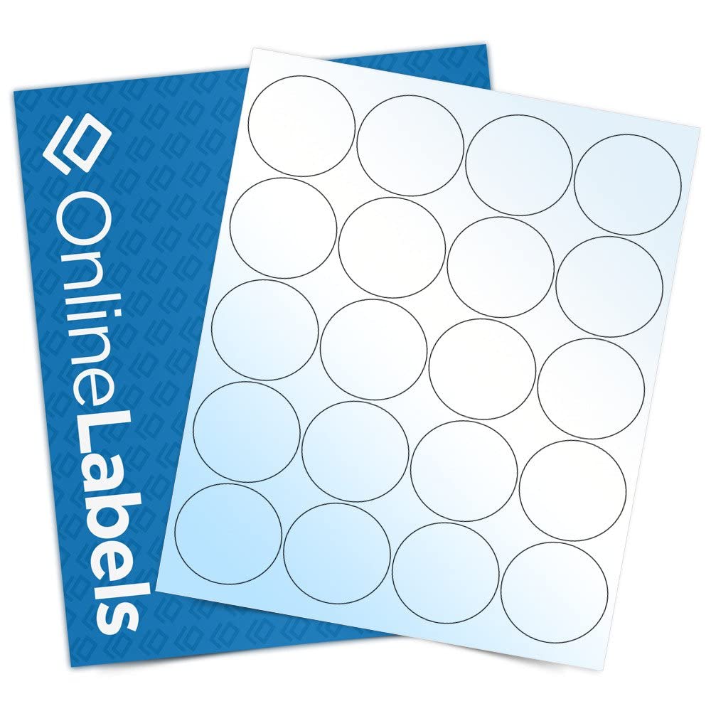 Buy 2 Inch White Gloss Round Labels (Inkjet Printers Only) - Pack of ...