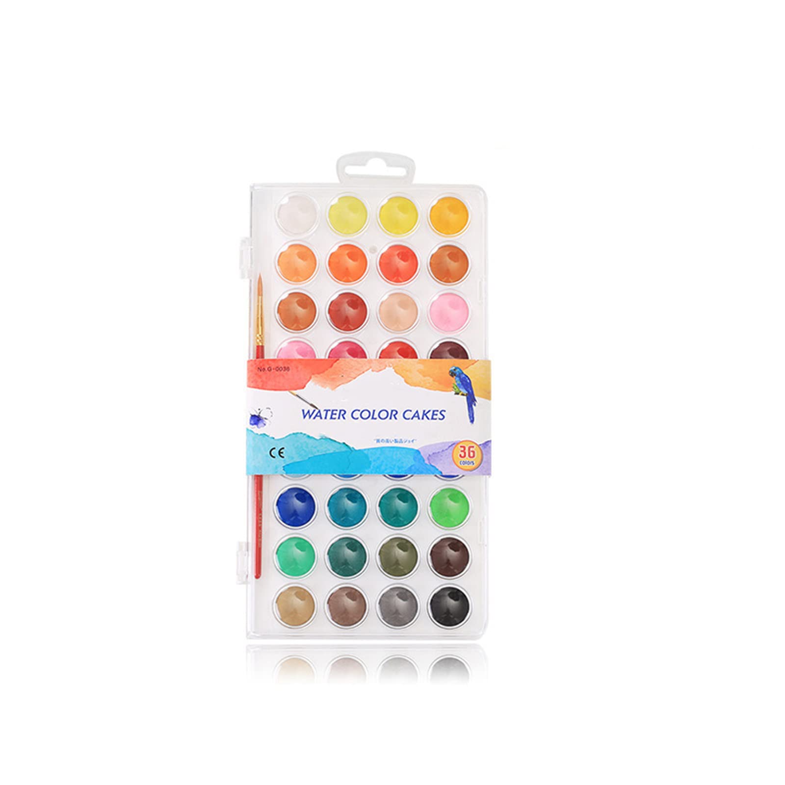 WANGCL 36 Colours Watercolour Paint Non Toxic, Washable Watercolour Pan Set with Paint Brush for Beginners Student and Artists