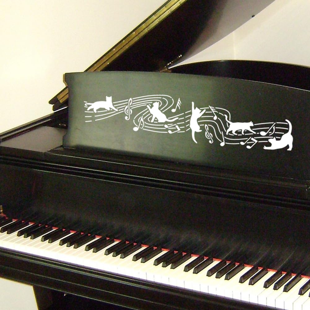 MAYJOYDIY Stencil per spartiti musicali, 29,7 x 21 cm, motivo note musicali, riutilizzabili, in plastica, per dipingere con pennello, modelli di elementi animali, per legno, parete, finestra, fai da