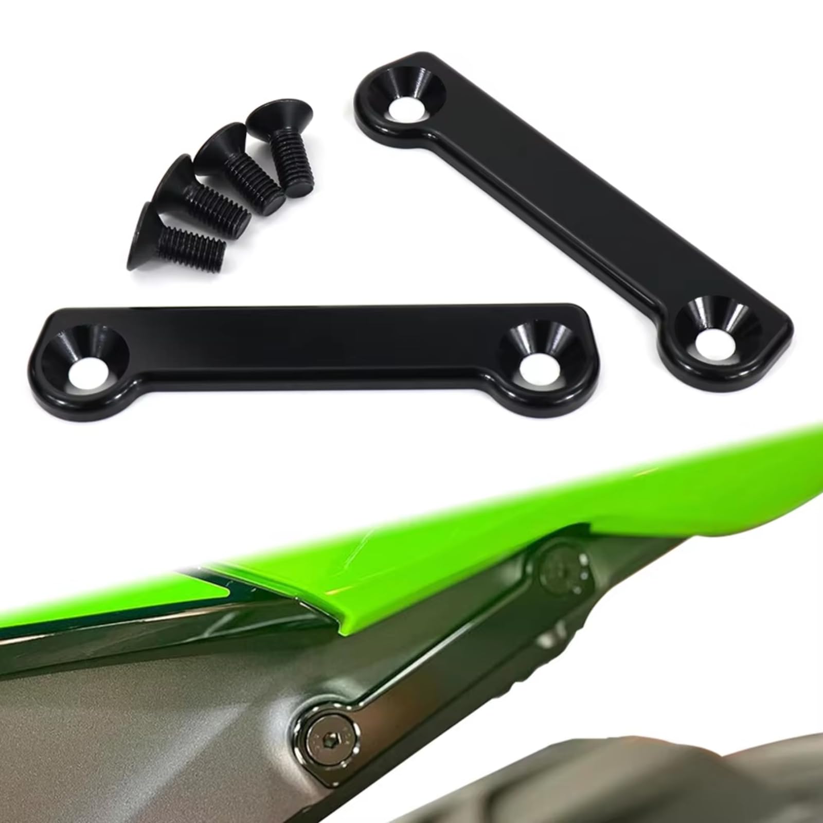 GZDLMoto Rear Footpeg Block Off Plates, Passenger Foot Pegs