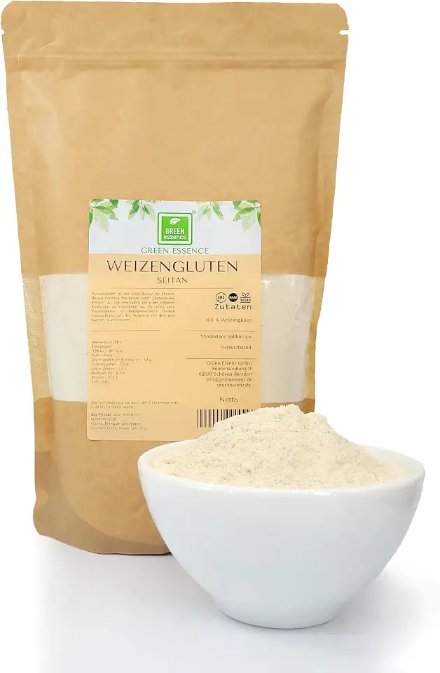 Seitan und Co: Tofu-Alternativen im Check 9 Weizengluten von der Grünen Essenz - veganer Fleischersatz - Seitan Basis Pulver - Weizenkleber low carb - natürliches Verdickungsmittel - rein pflanzlich - Weizeneiweiß
