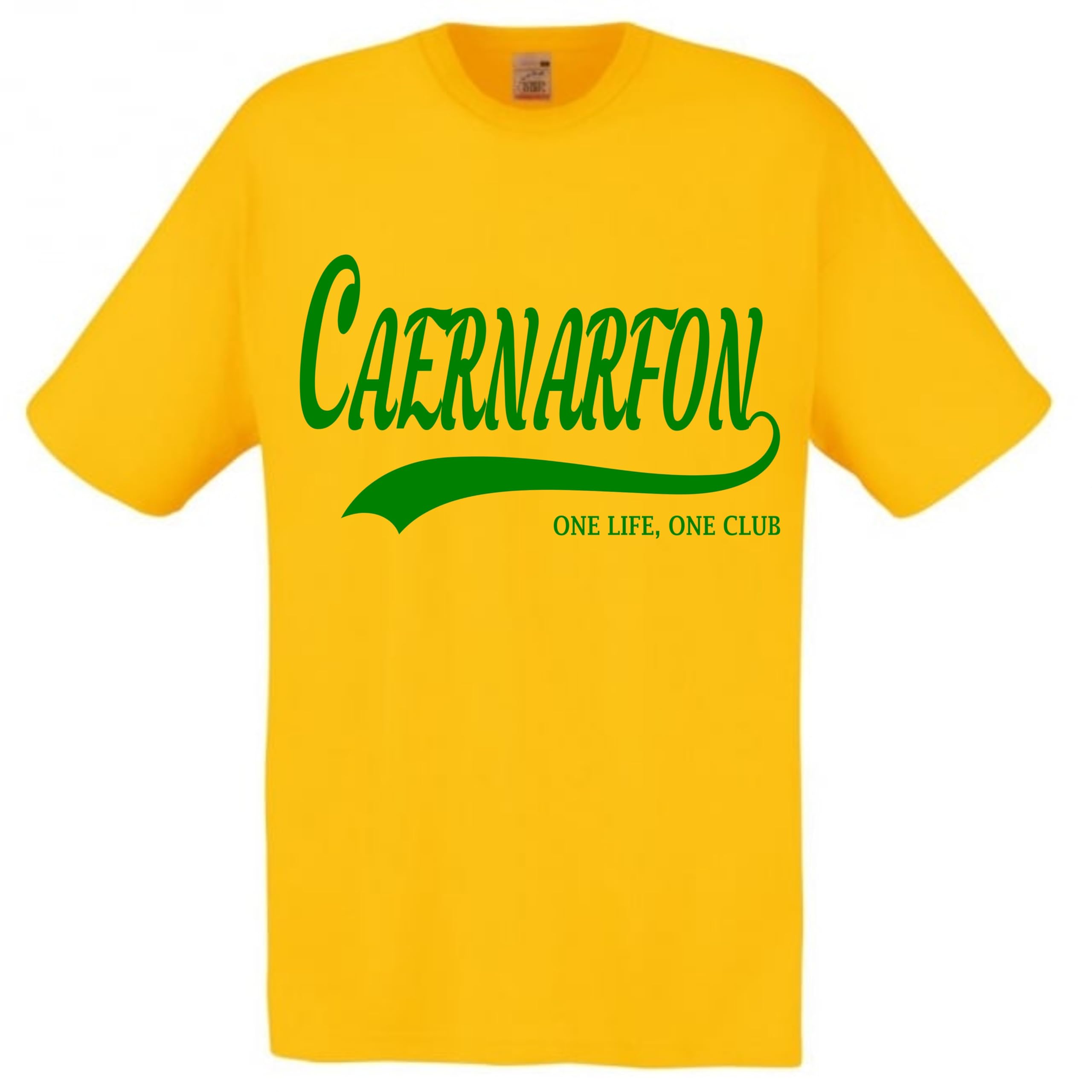 All About The Print Men's Black Caernarfon Town Welsh Wales Football Team Tshirt Dad Husband Present Gift Shirt Premium Soccer League Club