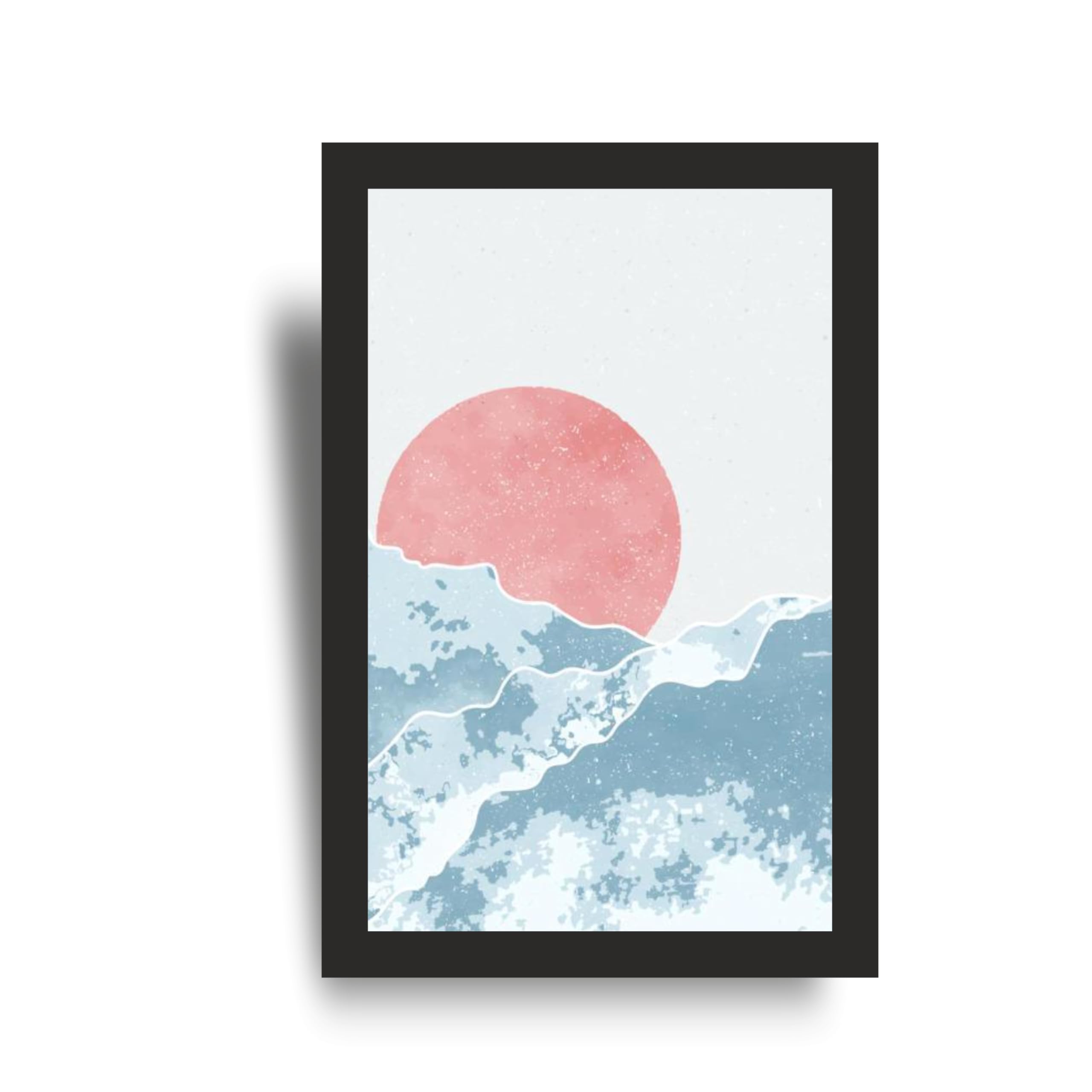 Minimal Moon & Ocean Landscape Wall Art Set of 3 Frames – view 3