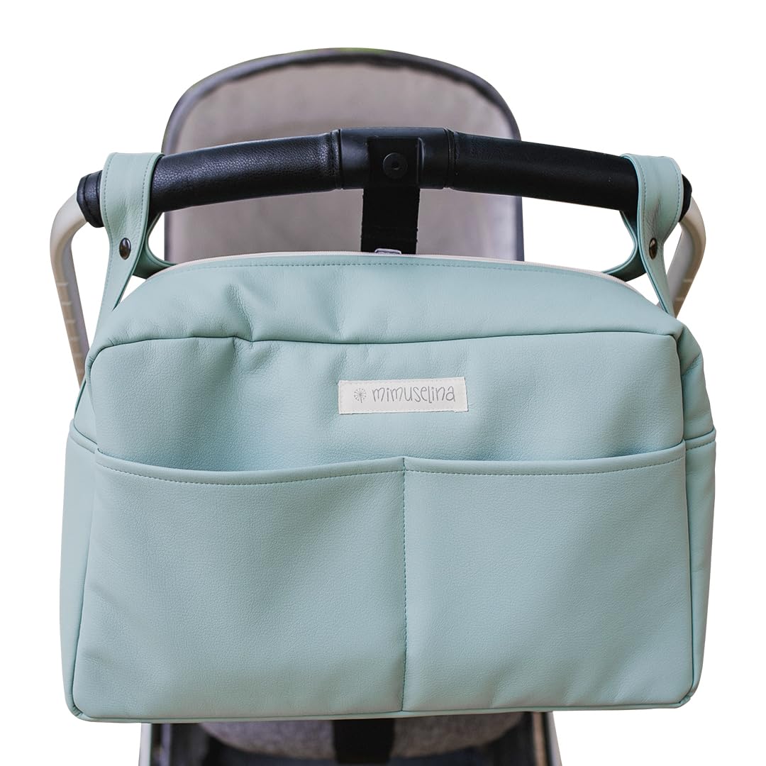MIMUSELINA Borsa Passeggino Senza Ganci | Borsa per Passeggino Impermeabile e di Grande Capacità con 7 Tasche | Organizzazione Totale e Uso a Spalla | Prodotta in Spagna