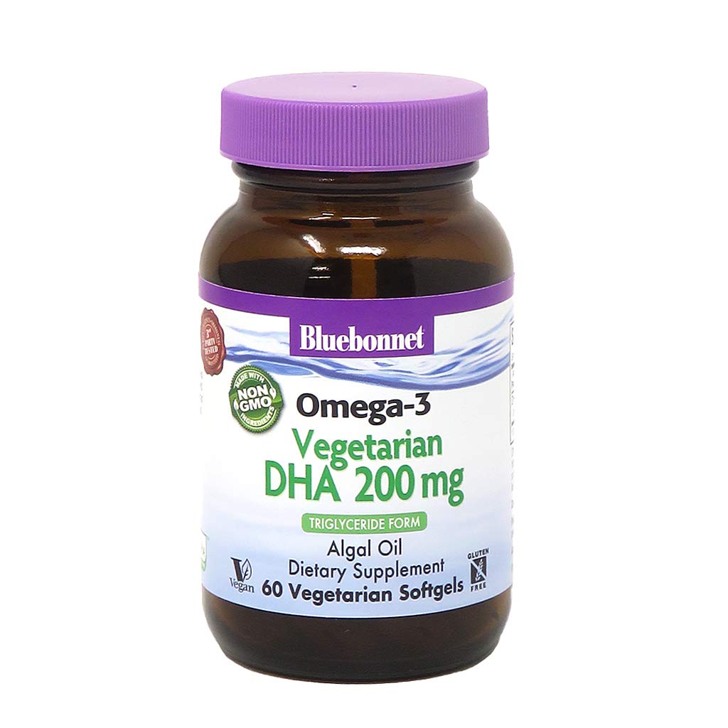 Omega-3 Vegetarian DHA 200 mg - 60 Vegetarian Softgels - Bluebonnet  Nutrition | Pureformulas