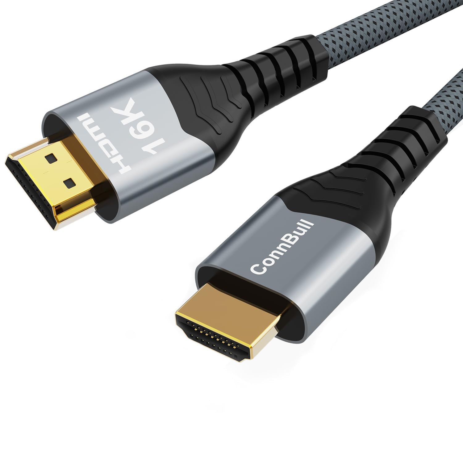 ConnBull HDMI 2.2 Kabel 96Gbps 16K 10K 8K, Ultra High Speed HDMI geflochtenes Kabel Unterstützung 4K@480Hz 8K@240Hz HDCP 2.2&2.3, Dynamische HDR, eARC, DTS: X, Kompatibel mit Roku TV/HDTV/PS5/Blu-ray