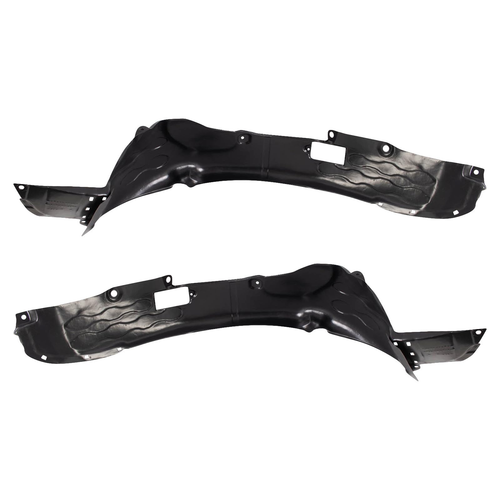 TRQ Front Driver and Passenger Side Inner Fender Liner Set | For 2012-2015 Kia Rio