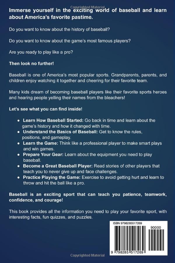 Baseball Facts for Kids: Learn About the Greatest Players, Winning Strategies, and Tales of Courage and Mental Toughness in the Game (Facts for Kids by Alf Wright) - Image 2