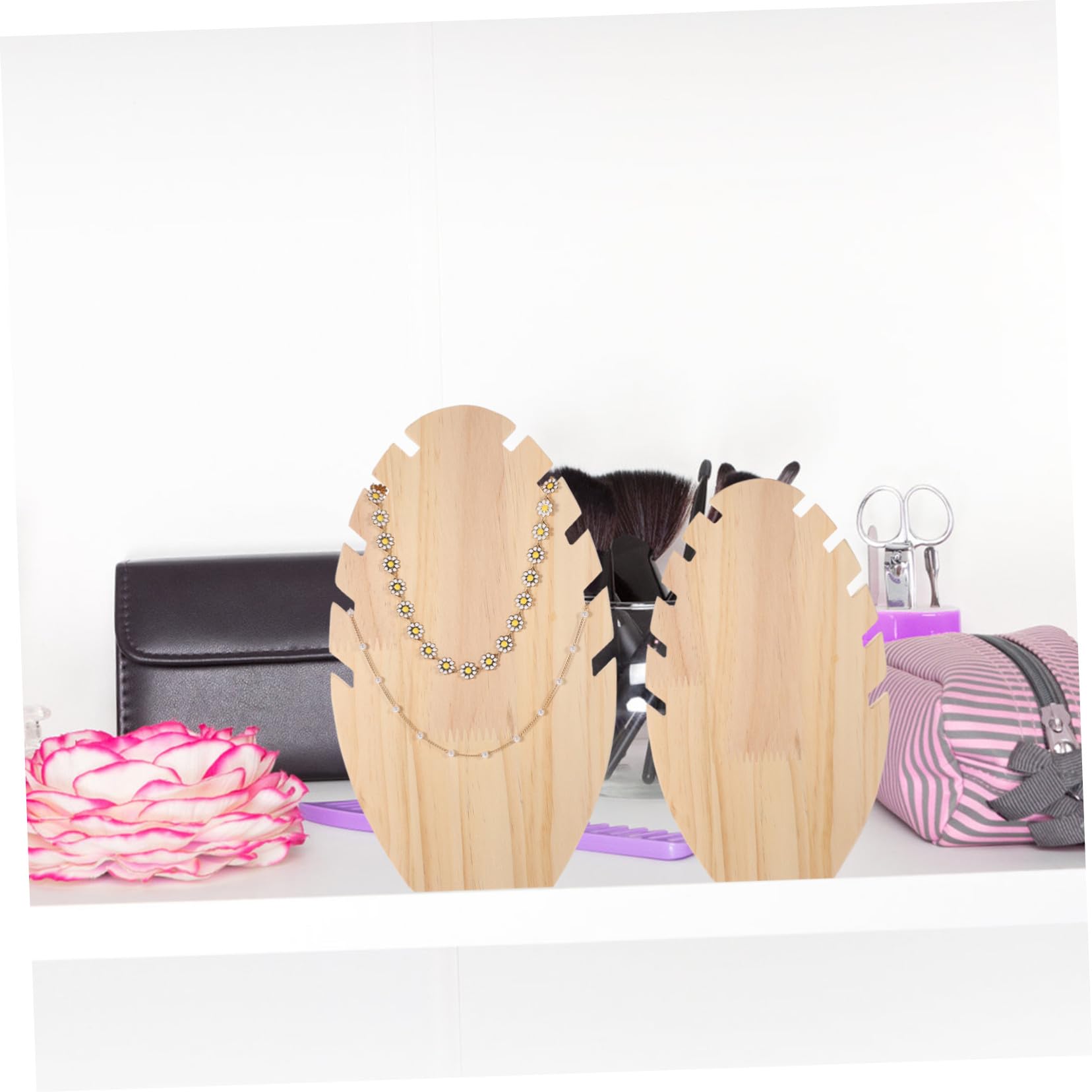 Expositor de Collares de Madera 5/7 Ranuras, 2 Piezas