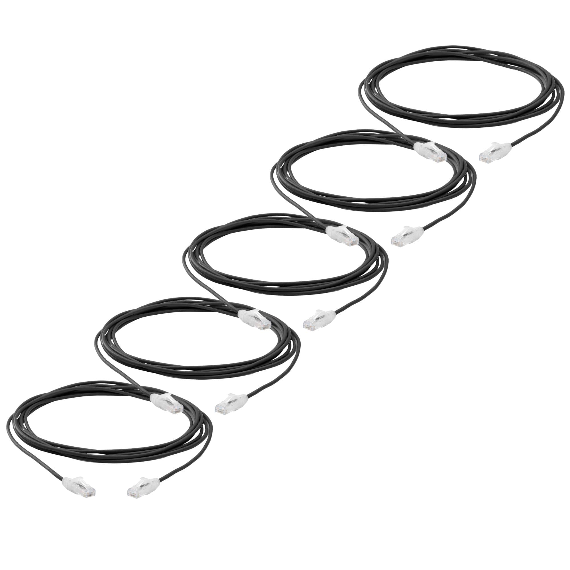 TRUECABLE Cat6 Component Rated Patch Cable, Unshielded (U/UTP), 14ft, Black, 28AWG Solid Copper, Snagless 10G High-Speed Ethernet Cable, PoE++ 4PPoE