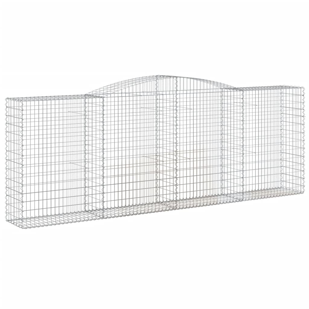 Cesto gabbioni Arco 400x50x140/160 cm Ferro Zincato | Barriera decorativa insonorizzante, filo 3,5 mm, ganci rinforzati, riempimento pietre non incluse