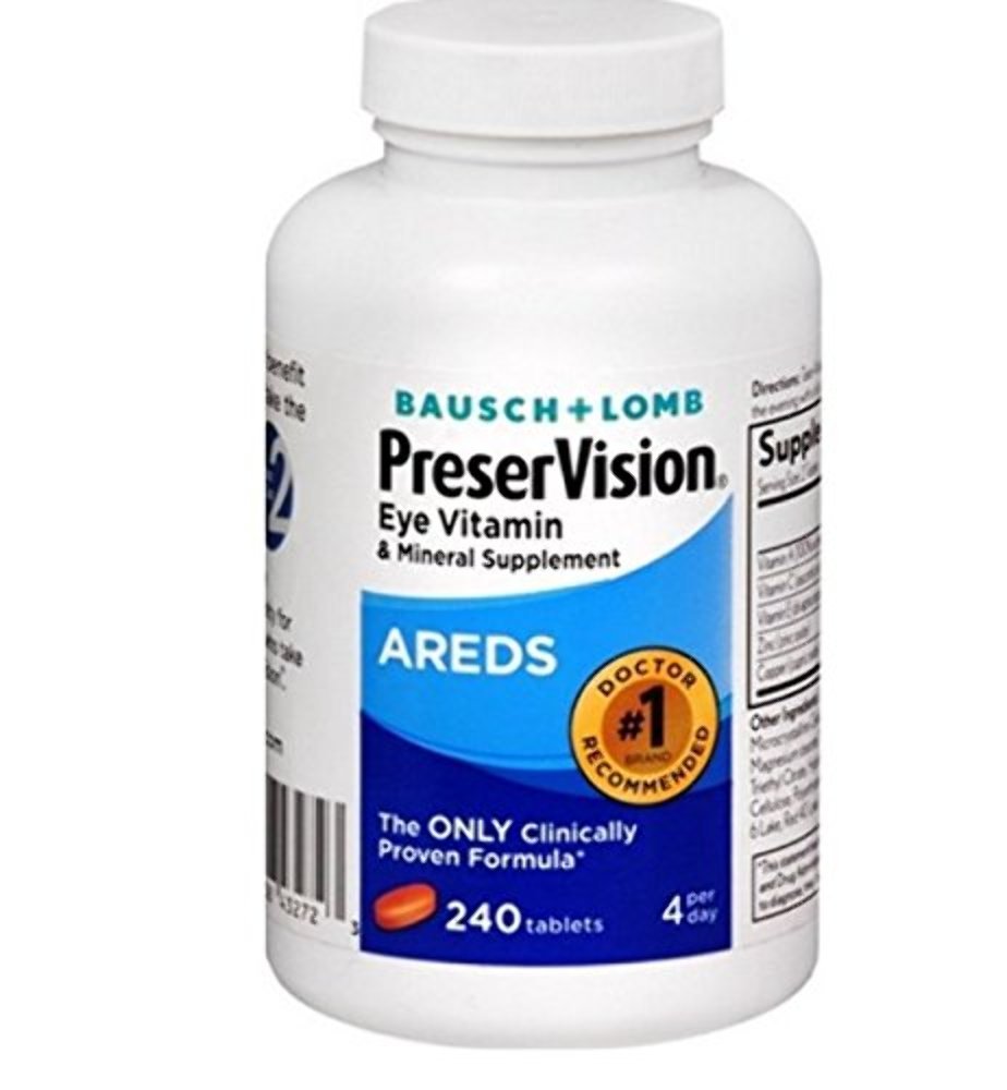 PreserVision AREDS Eye Vitamin & Mineral Supplement, Tablets, 240 Count (Pack of 1), Packaging may vary