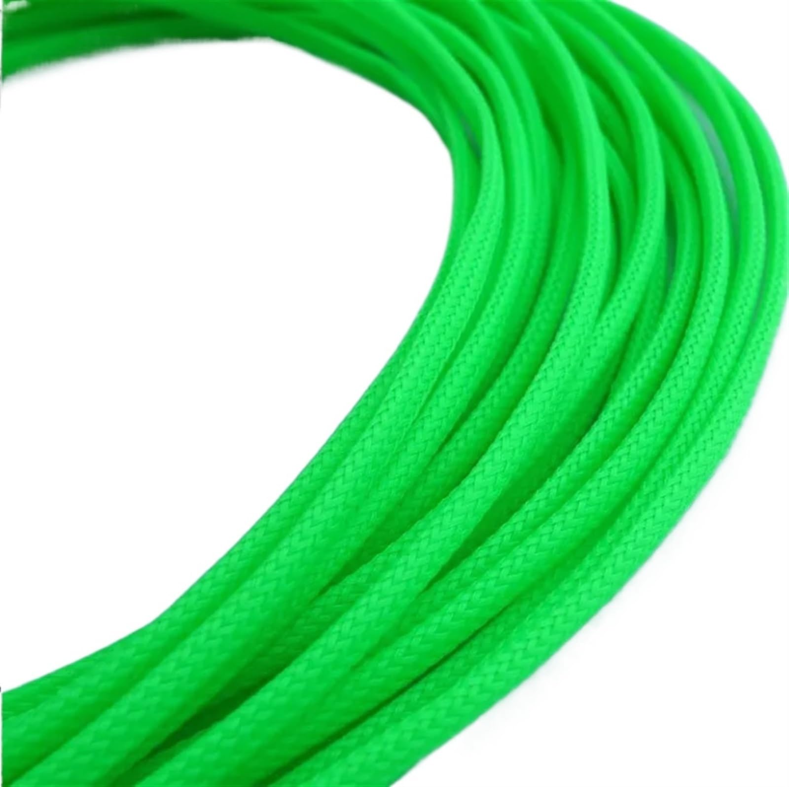 Guaina Cavi 3.0MM 4MM 6MM 8MM 10MM 12MM 16MM Maniche piatte intrecciate espandibili for cavi in ​​pelle di serpente(UV green,16MM,20 Meters)