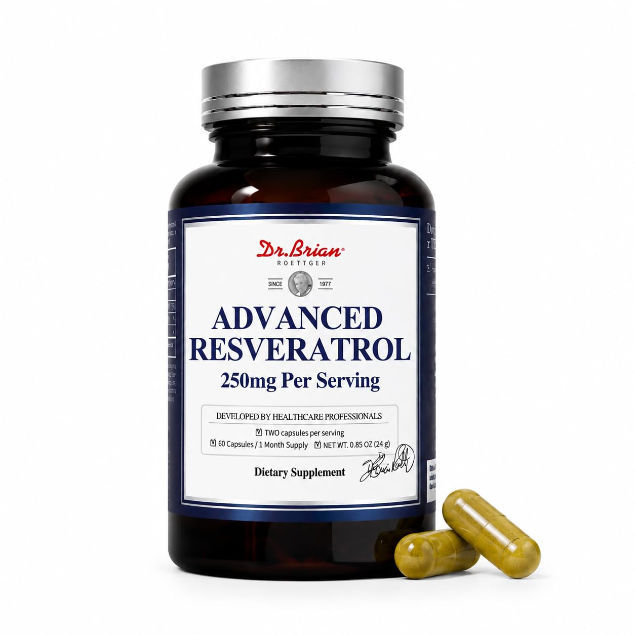 Dr. Brian Resveratrol 250mg Supplement with Quercetin