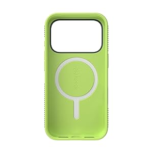 Speck CANDYSHELL Grip +MS Case for iPhone 17 Pro - NEO DRAB/Glow Green | Slim Protective Grip | Drop Protection | MagSafe Compatible