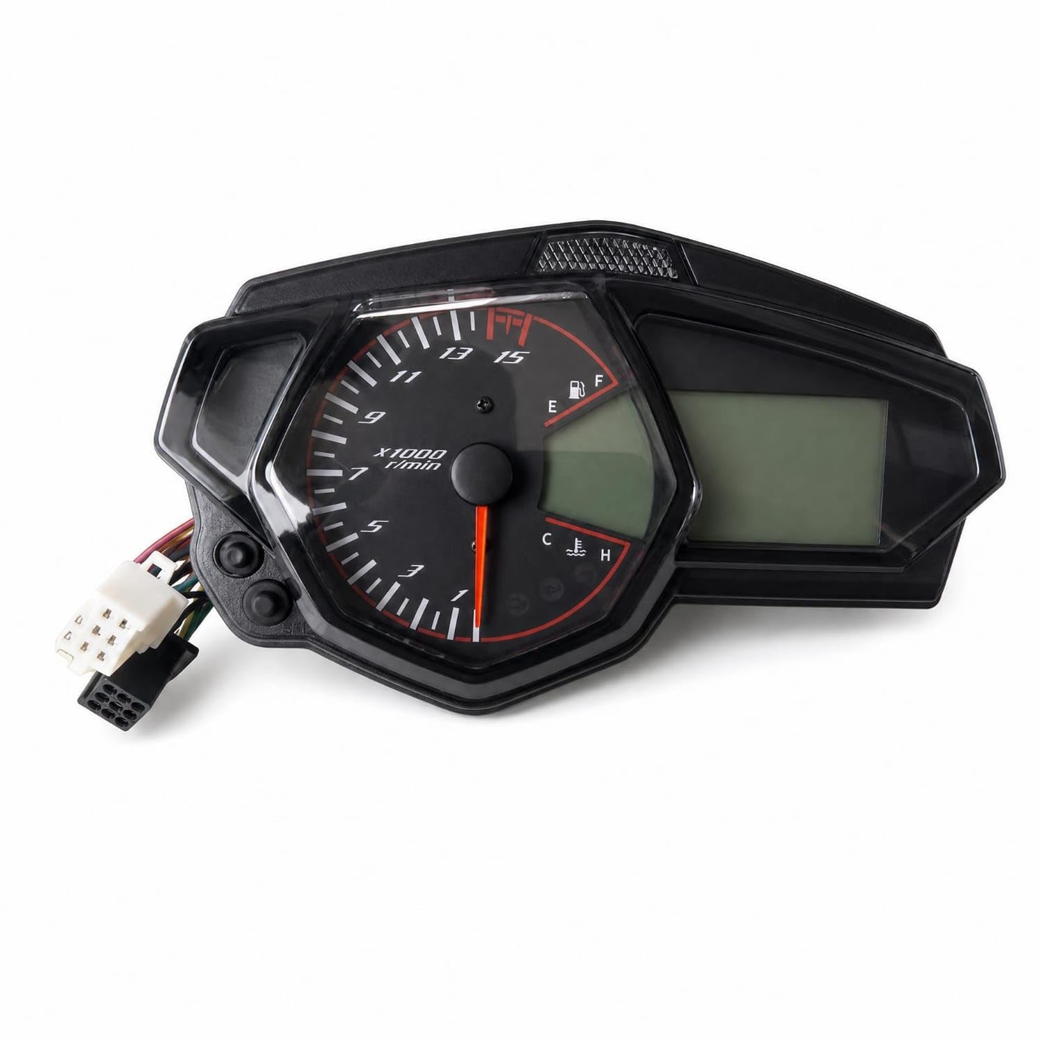 Aftermarket Motorcycle Speedometer Tachometer Analog Style Motorcycle Gauge Cluster Red Needle LCD Dashboard Gauge Black Housing, Adj Motorcycle Lcd|Instrument Clusters|eBay Motors-image-19