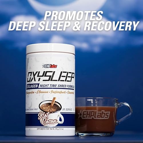Miniatura 4 de EHP Labs OxySleep - Péptidos de colágeno en polvo de trituración nocturna, promueve el sueño profundo y la trituración, la piel, los huesos y el