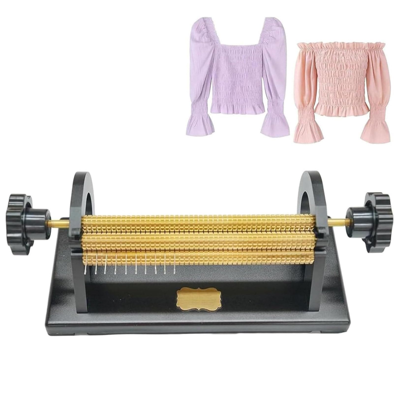 Oiyekntd Smocking Pleater 24/32 Row, with Back Box and Special Needle, for Clothing, Fabric, DIY, Ruffler Sewing Machine, Presser Foot Gathering Pleats and Ruffles Attachment 24Rows