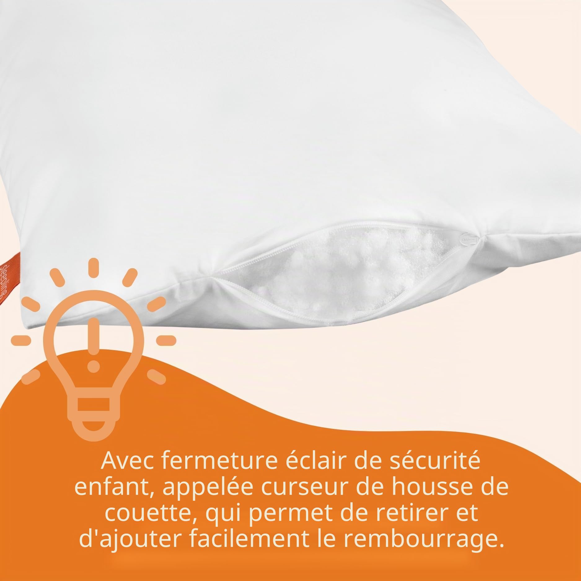 sleepling 197122 Enfant Set pour lit de Enfant | Couette d’Hiver Chaude 100 x 135 cm | Oreiller 40 x 60 cm | 100% Microfibre | Made in EU | Ökotex 100 | Garantie de Chaleur, Blanc