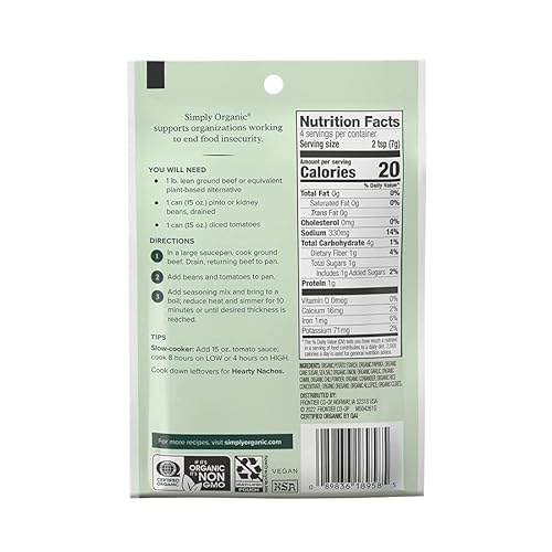 Simply Organic Mild Chili, Certified Organic | 1 Oz #TOP1