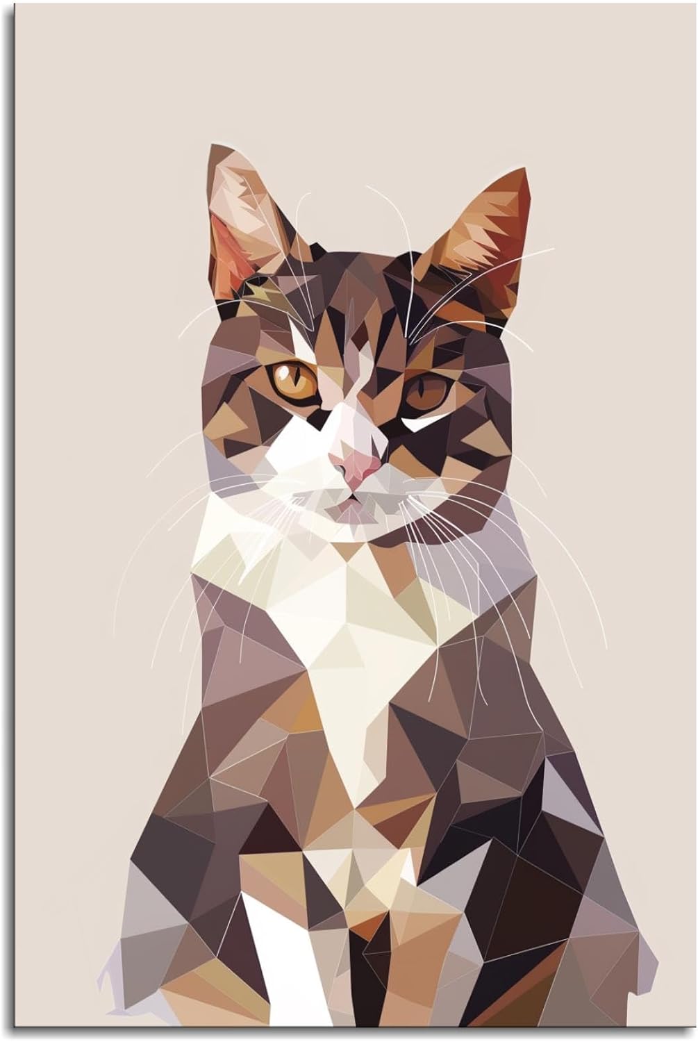 Generic Animal Cool Funny Wall Art Abstract Cute Cat Canvas