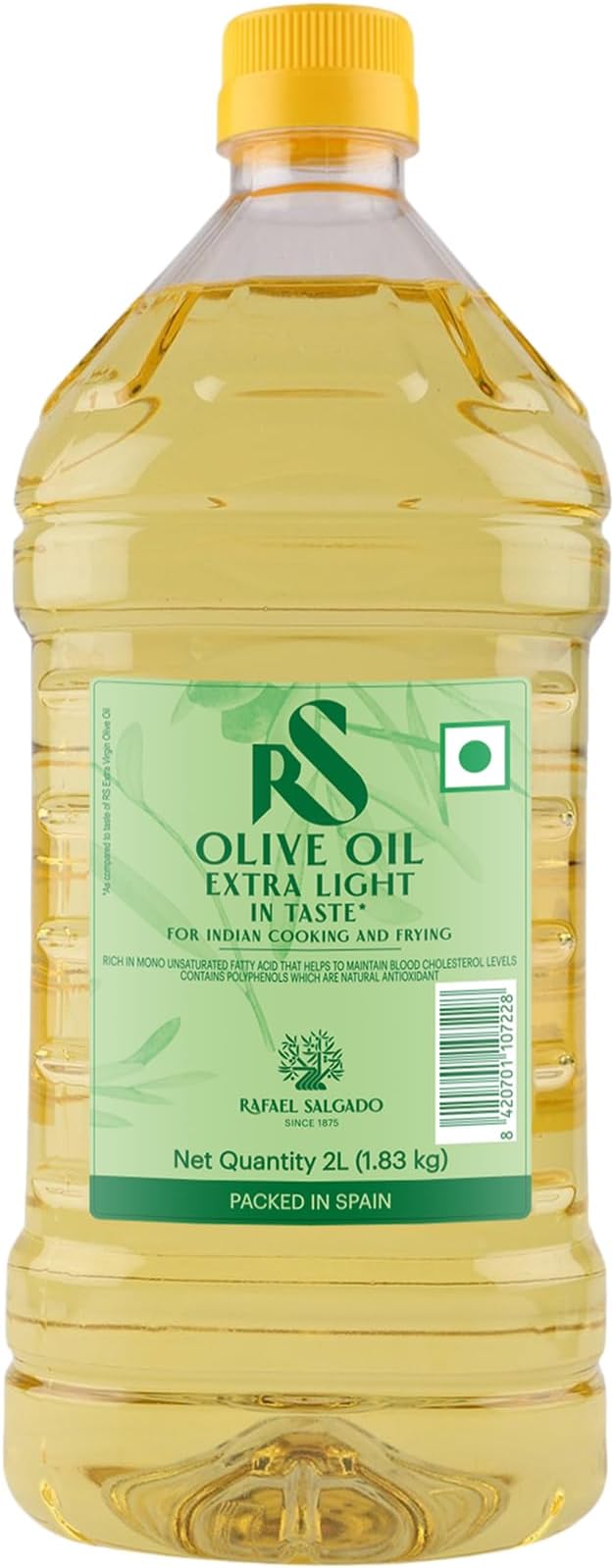 Extra Light Olive Oil |Good for Indian Cooking and Frying | Made & Packed in Spain | Rich in Antioxidants - 75% MUFA| Pet - 2 Liters