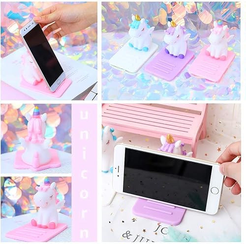 Miniatura 4 de ZOSTLAND Soporte ajustable para teléfono con diseño de caballo mosca de unicornio, caballo pegaso, soporte ajustable para teléfono de escritorio,