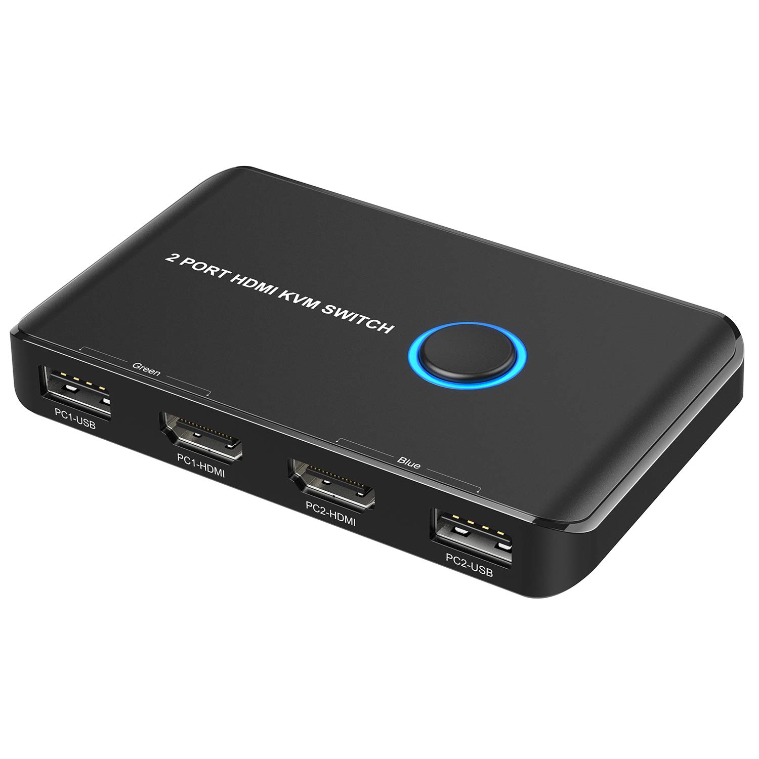 KVM Switch HDMI 2 Port Box,ABLEWE USB and HDMI Switch for 2 Computers