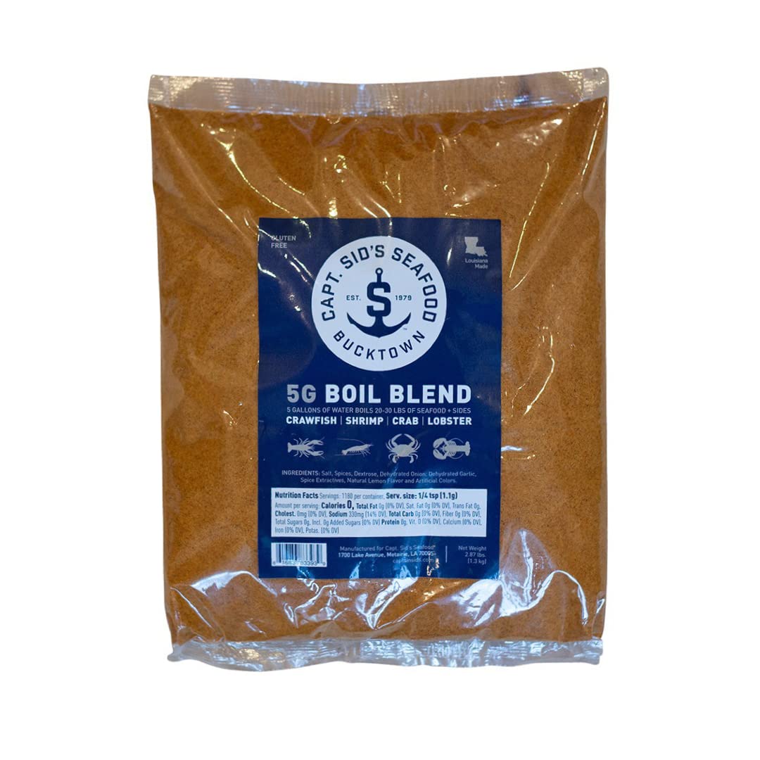 Captain Sid’s 5G Boil Blend (Boils 20-30lbs of Seafood & Sides) 2.87lbs