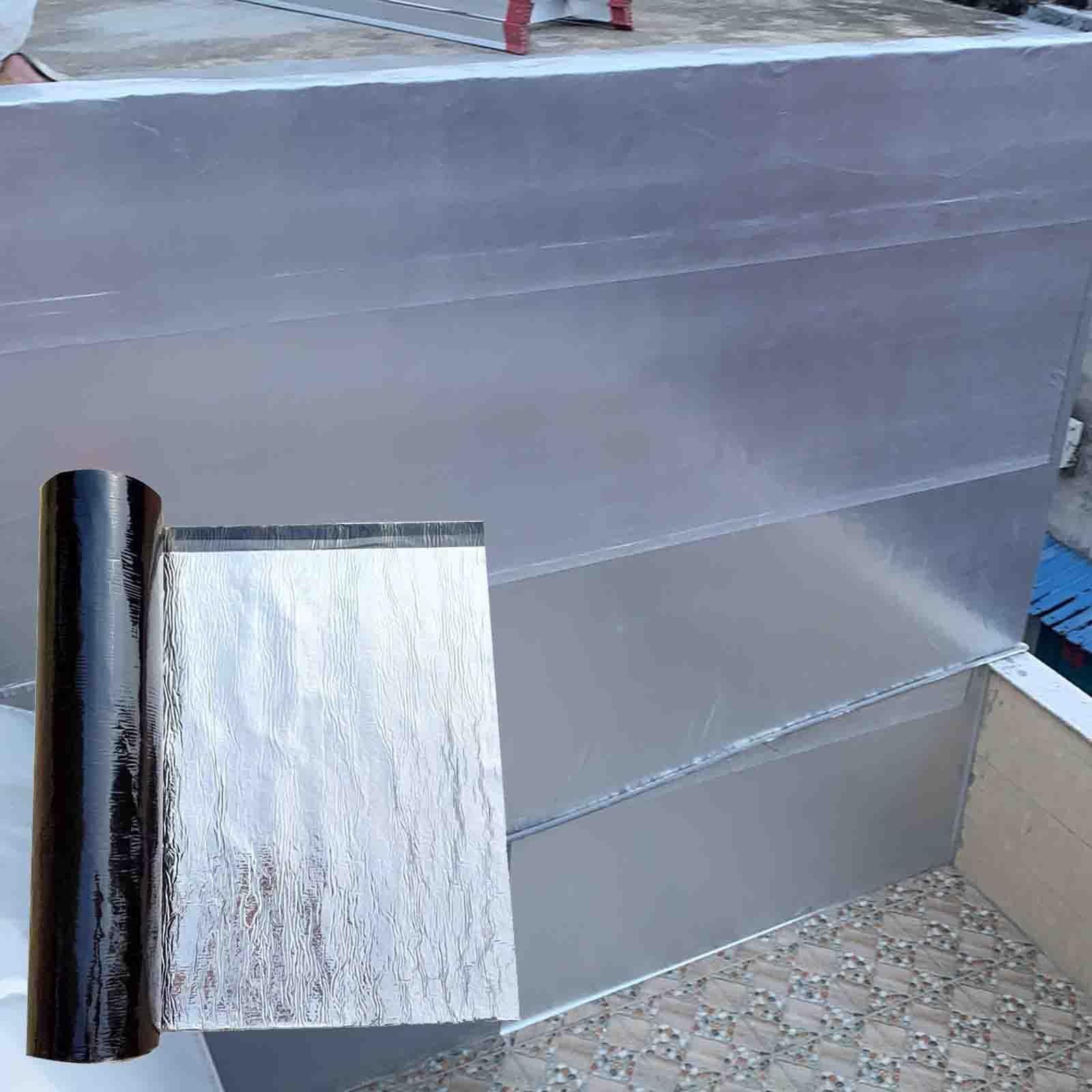 Techo impermeable Envoltura De Casa Barrera Contra El Clima Autoadhesiva, Contrapiso Impermeable De 3mm/ Cinta De Reparación De Asfalto Para Techo De Metal/Pared/Patio/Balcón(1x10m(3.3x33ft))