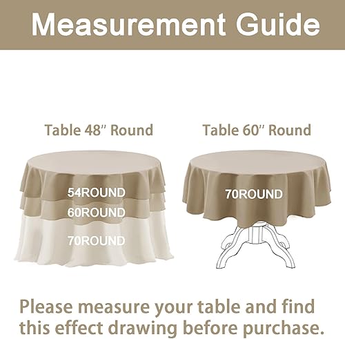 Miniatura 3 de Hiasan Mantel redondo de plástico transparente de 70 pulgadas, 100% impermeable, resistente al aceite, resistente a las manchas, lavable, protector
