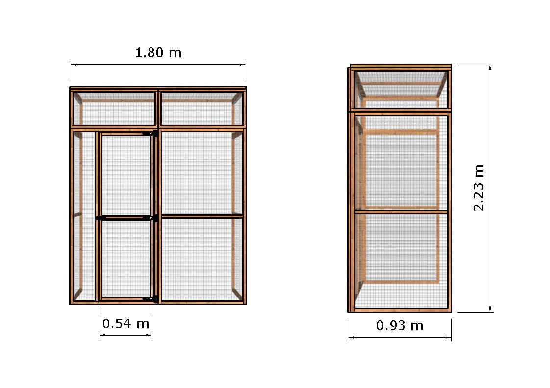 The Hutch Company 3 Sided Wingham Catio & Playpen – Outdoor Cat Enclosures, Shelves, Ramps & Accessories | Safe Outdoor Play for Cats 12 Different Sizes to suit all Homes (6ft│3ft│7.2ft) — view 4
