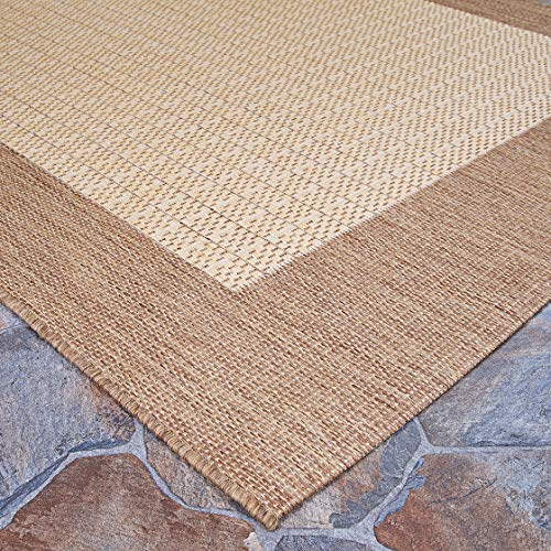 Couristan 1005/3000 Recife Checkered Field/Natural-Cocoa 8-Feet 6-Inch By 13-Feet Rug #TOP2