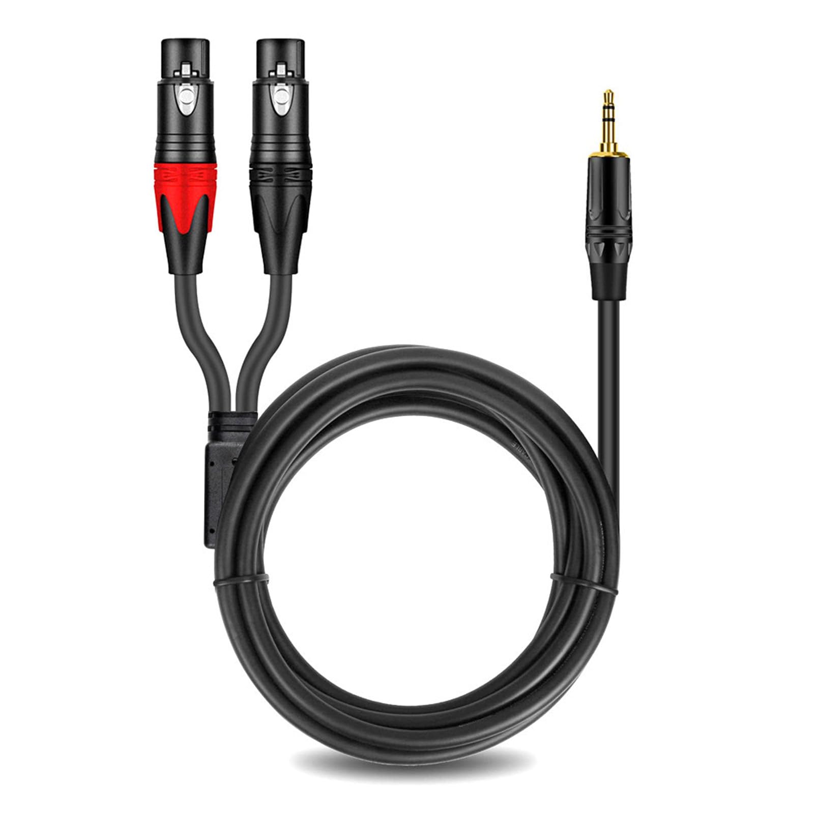 APGLSXY 3.5mm Stereo to 3Pin Double Cable Auditory Mixer Connection Cord for Seamlessly Auditory Transfer Stereo Adapter
