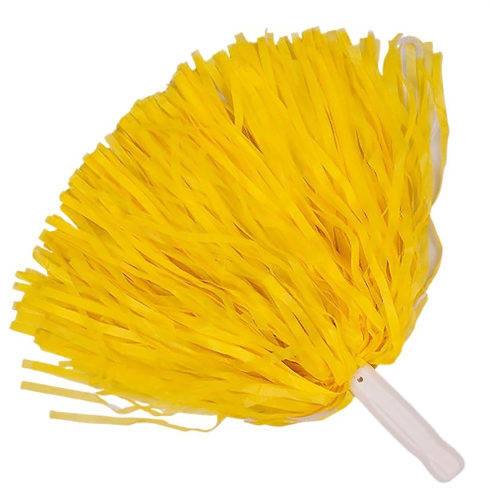 Cheerleader Pom Poms Dance Sports Match and Vocal Concert Decorator Cheerleading Cheering Flower Pom Poms(Yellow)