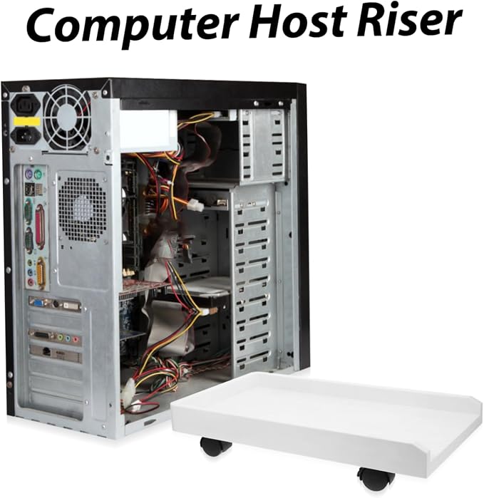 Soporte móvil para CPU con ruedas y diseño robusto miniatura 8