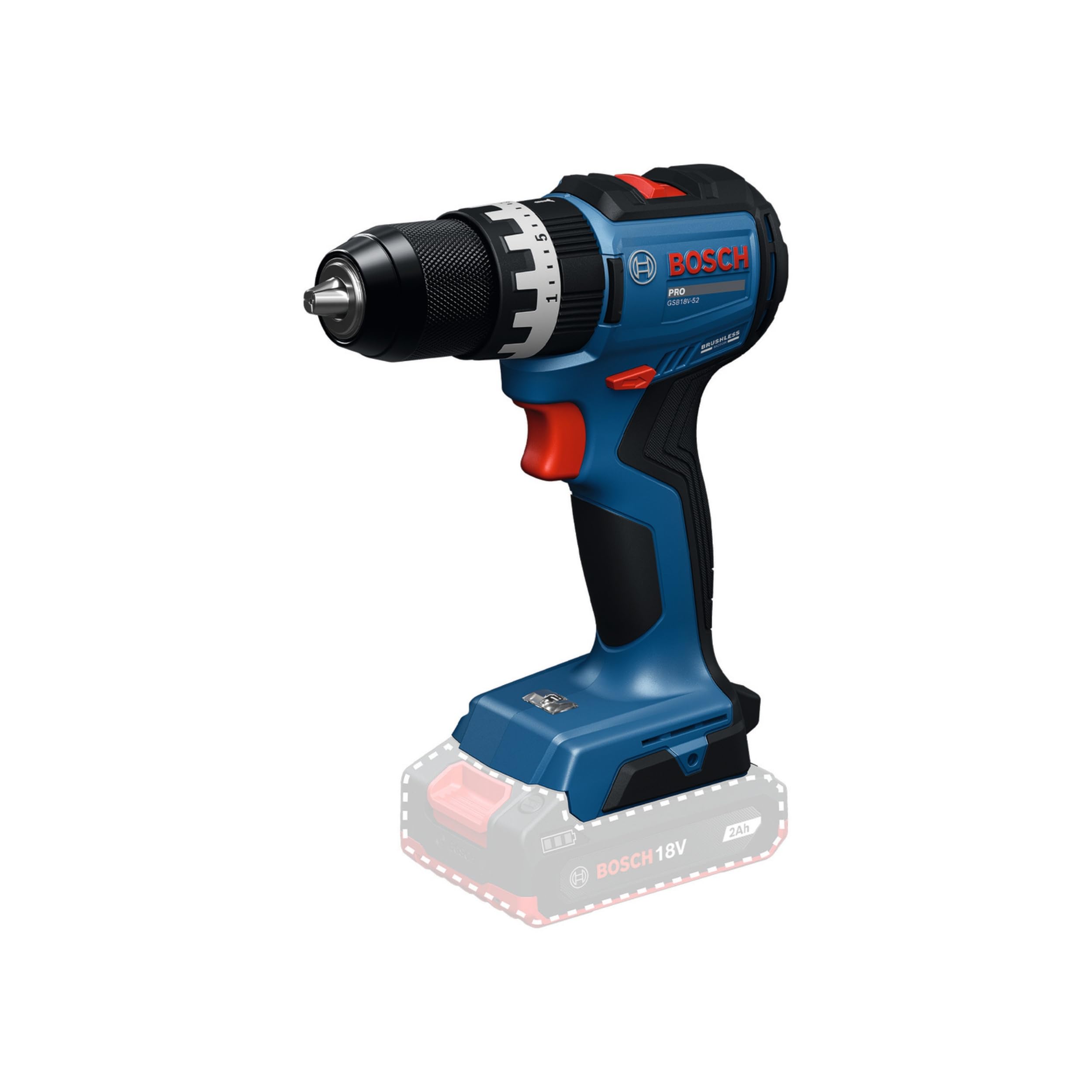 Bosch PRO 18V System Taladro percutor a batería GSB18V-52