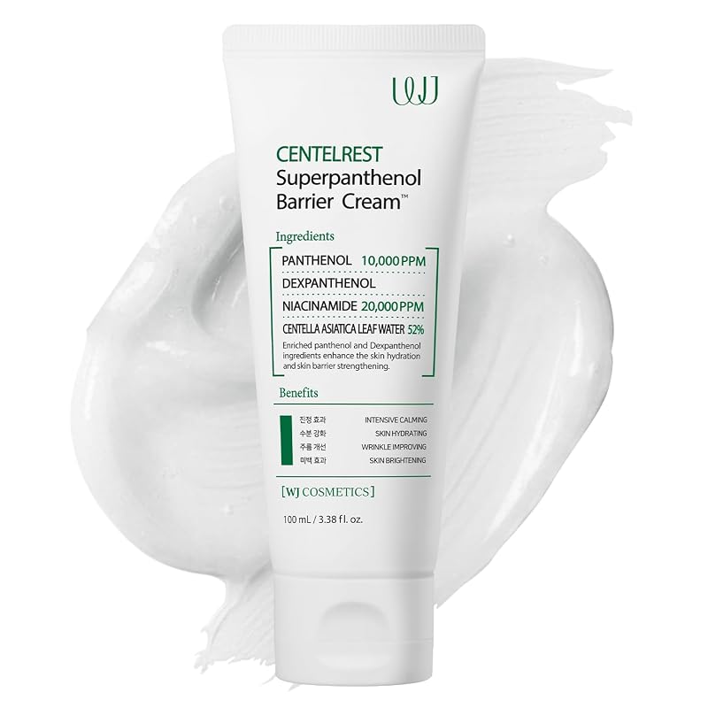 Creme facial WJ Cosmetics Centelrest Superpanthenol com pantenol, niacinamida e Centella Asiatica, 100 mL