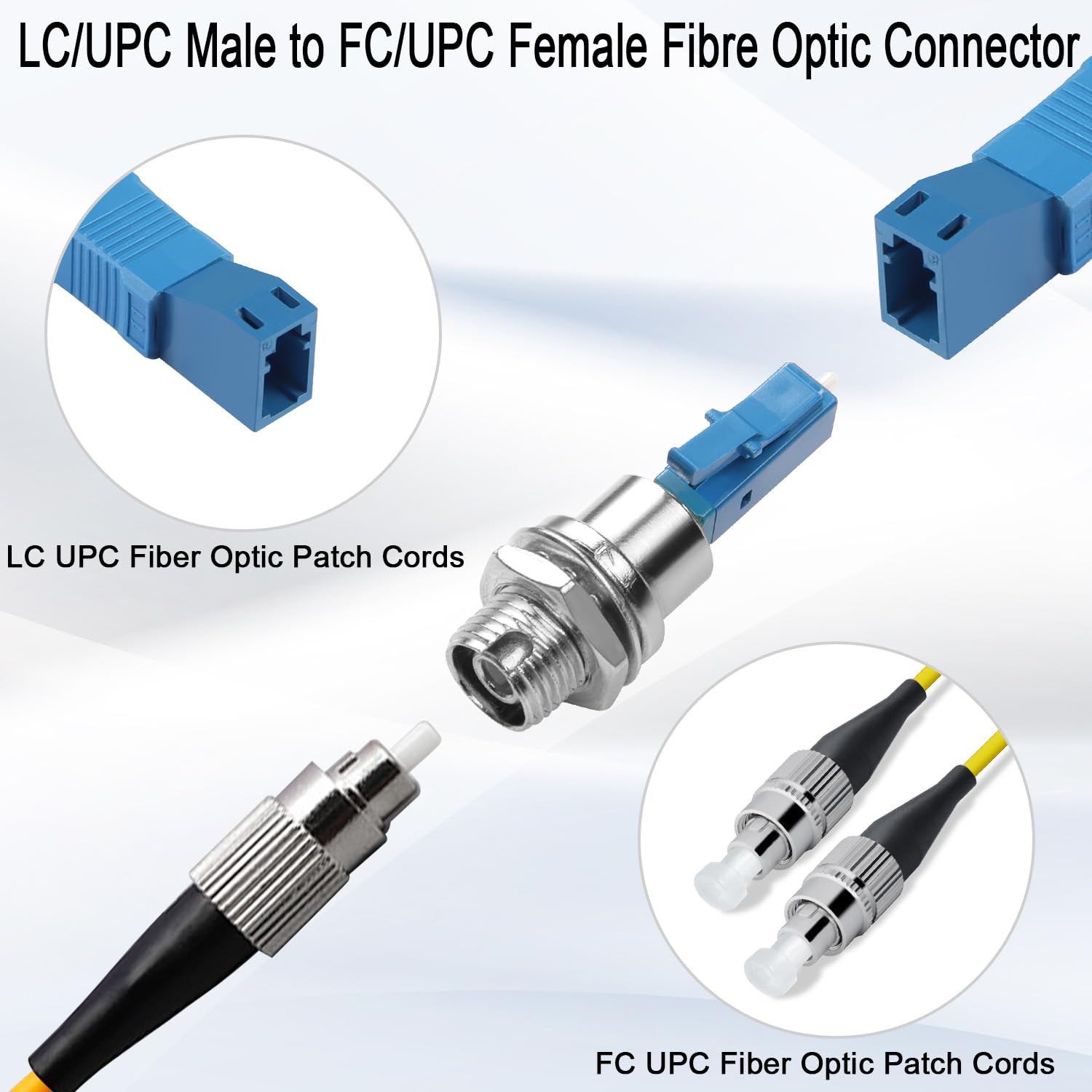 Lc To Sc Fiber Converter LC/UPC To SC/UPC Fiber Optic Adapter - Single ...