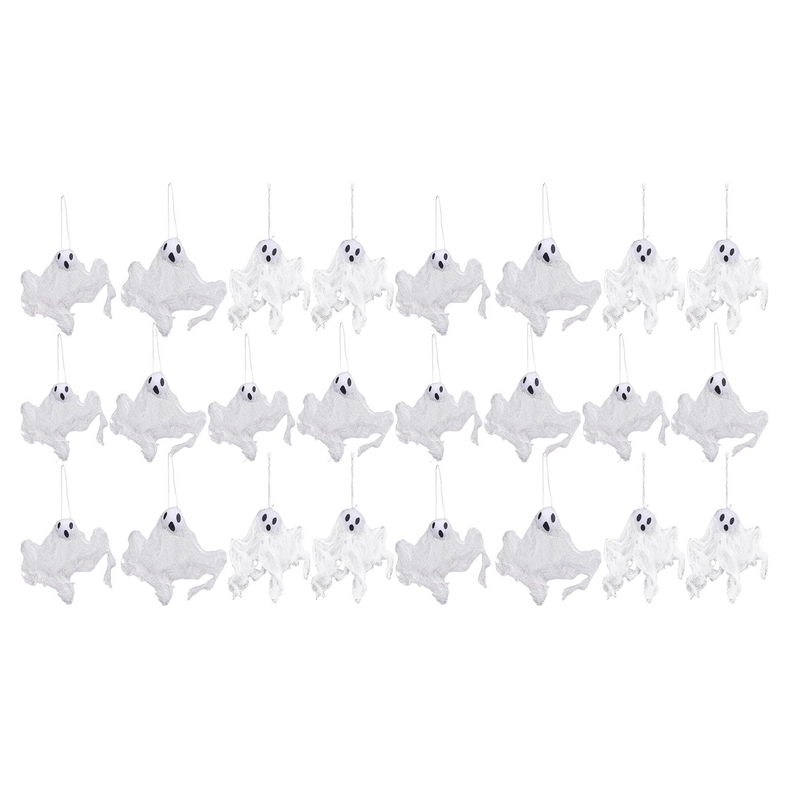 Drapeaux fantômes Halloween réglables en polyester pour décoration extérieure et fêtes