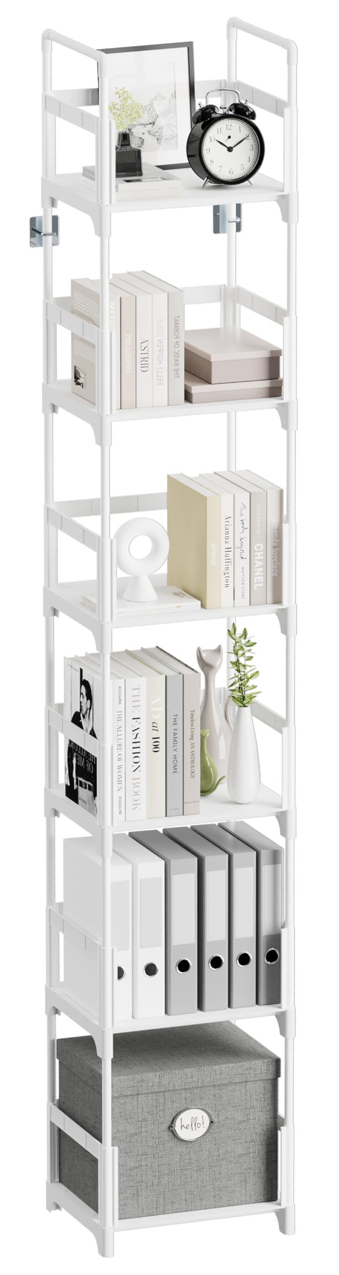 Amazon.com: FIDUCIAL HOME 6 Tiers Tall Narrow Bookshelf Book Shelf