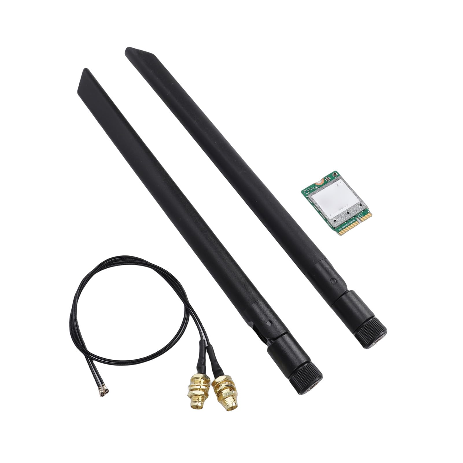 WiFi 7 Wireless Card, M.2 Module for Desktop PC with Dual Antennas, 5.8Gbps Tri-Band 2.4G/5G/6GHz Adapter Supporting 4K QAM