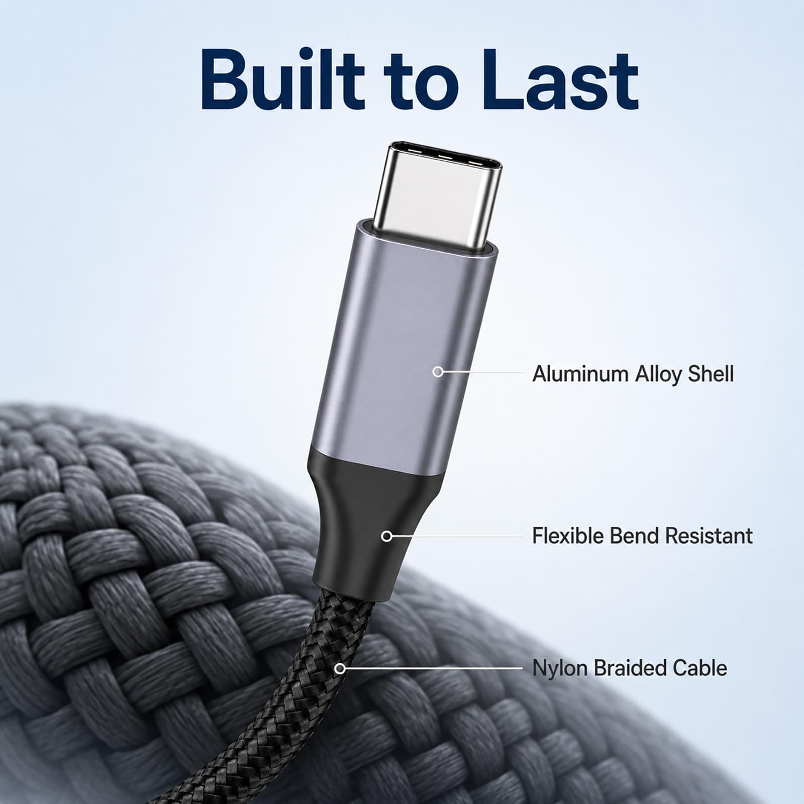 USB C auf AUX Kabel, USB C auf 3,5 mm Klinke Kabel Audio 2 M mit DAC Chip, Typ C auf AUX Adapter für Autoradio Lautsprecher Kopfhörer Stereoanlagen und Geräte mit USB C Anschluss Zuhause