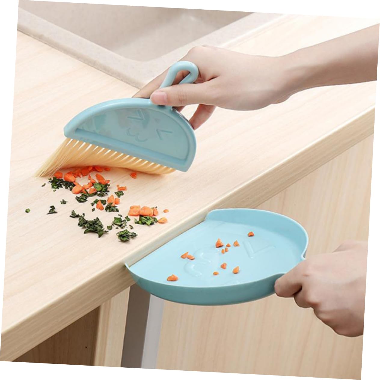 BESTYASH 8 Sätze Mini Kehrset für Haushalt Teiliges Set mit Tragbarer Kehrschaufel und Besen von Schreibtischen und Tastaturen Platzsparend und Leicht zu Verstauen