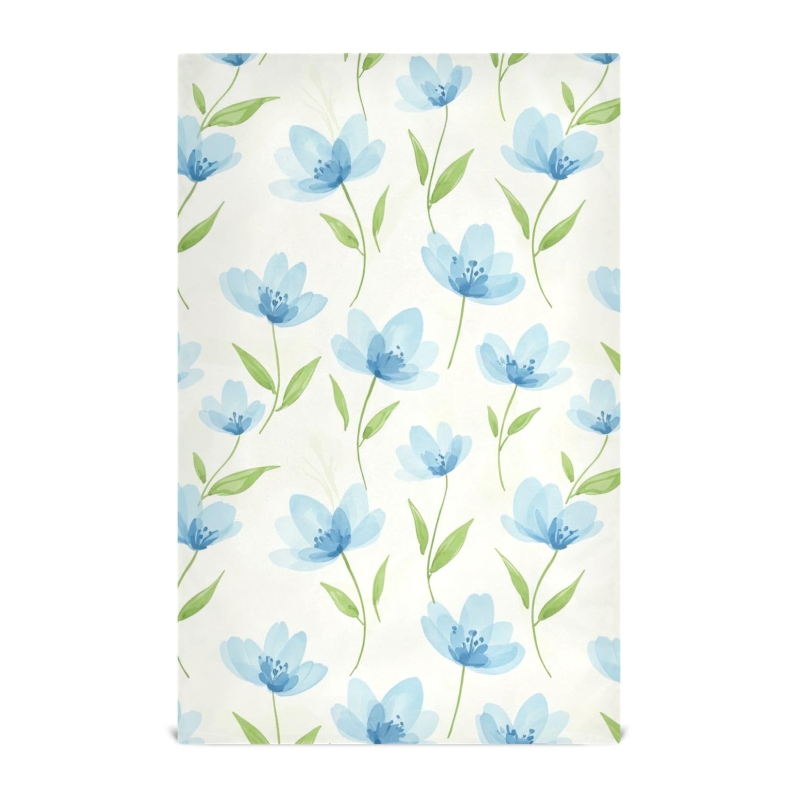 Torchons de cuisine à fleurs bleues lot de 6 grands essuie-tout lavables pour décoration de table